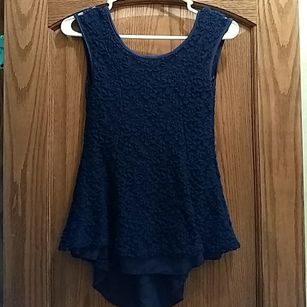 Julie's Closet navy blouse